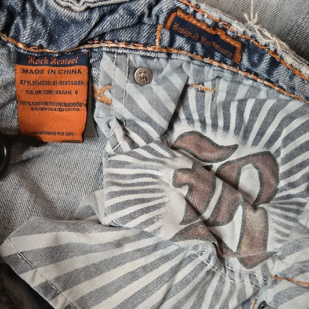 Rock Revival Boot Cut Ripped Jeans in Light Blue - Picture 7 of 16